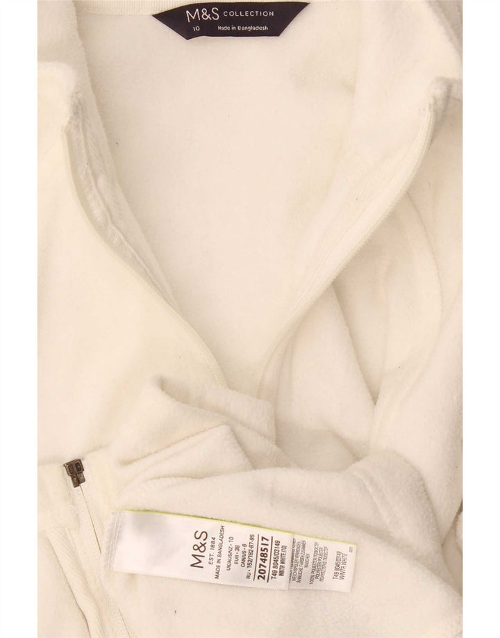Marks & Spencer Dame Oversized Fleecejakke UK 10 Small Off White