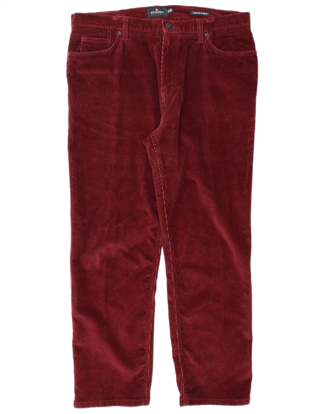 MARKS & SPENCER Herre Blue Harbor Corduroy Bukser W36 L29 Burgundy