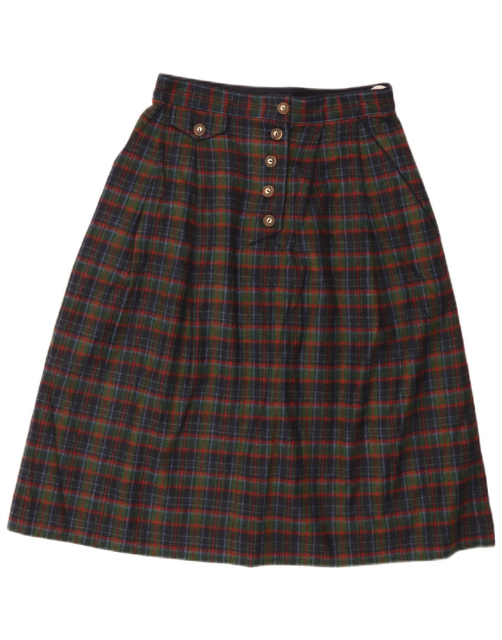 Bavaria Dame Loden A-Line nederdel EU 40 Medium W28 Flerfarvet Plaid