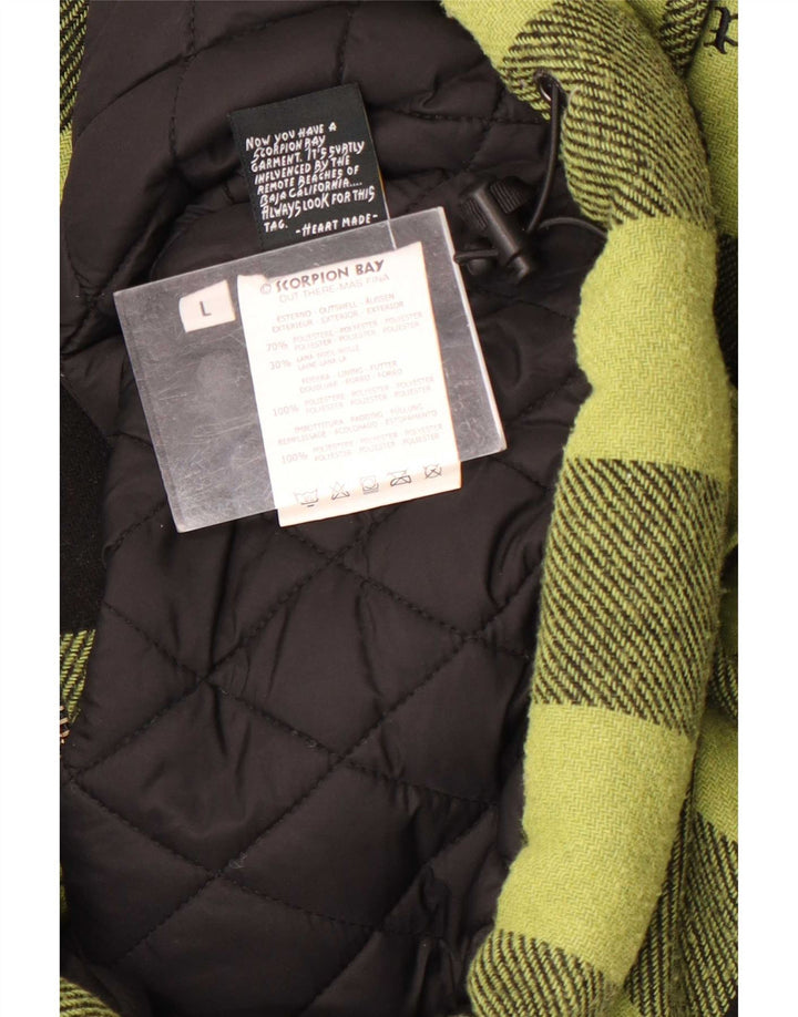 Scorpion Bay Herre Graphic Windbreaker Jacket UK 40 Large Green Gingham