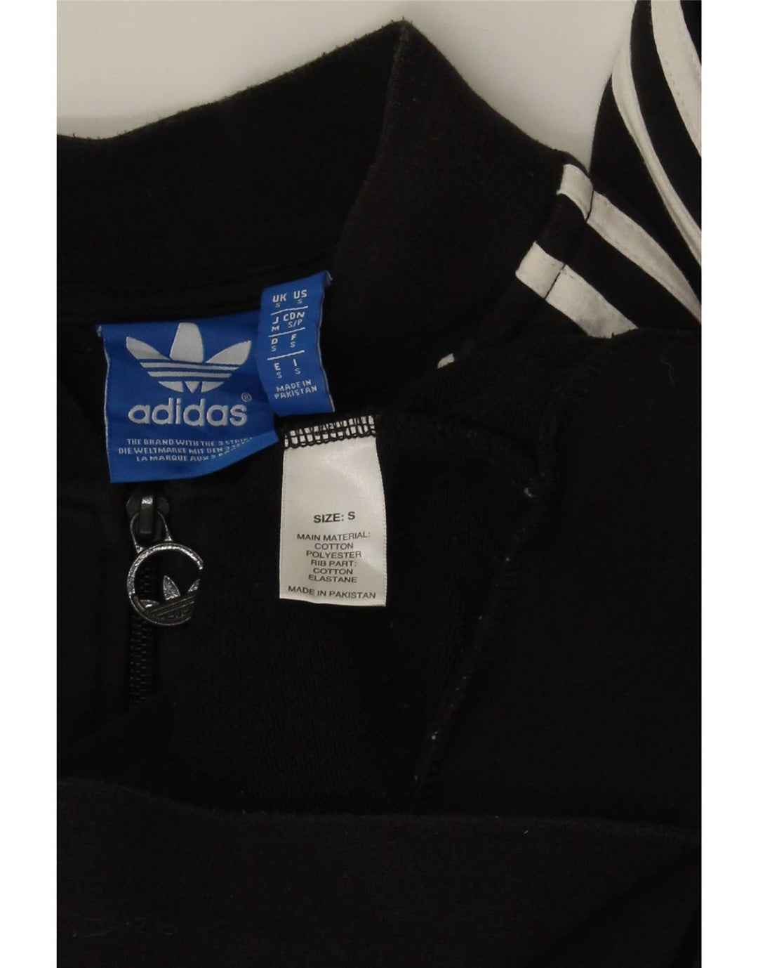 Adidas Træningsdragt til mænd, topjakke, lille sort bomuld