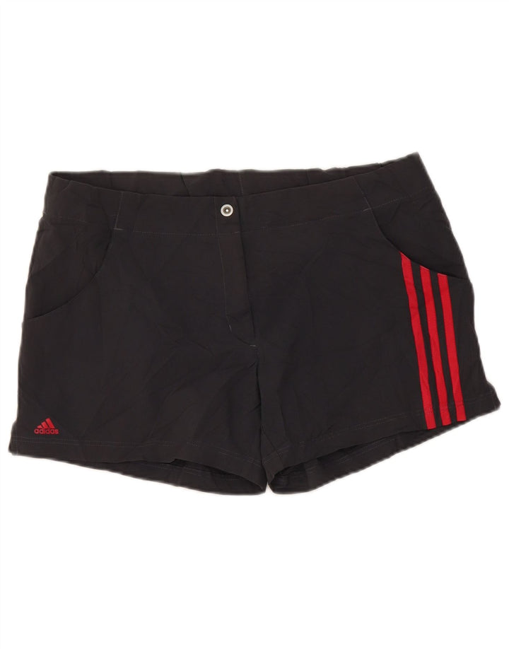 Adidas Dame Climalite Casual Shorts UK 12 Medium W34 Grå Polyester