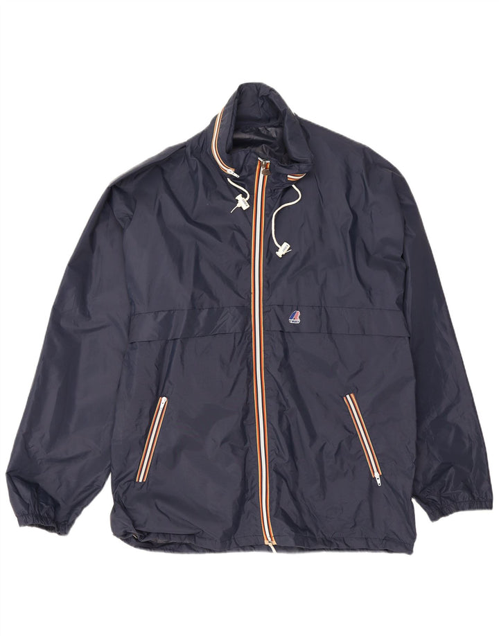 K-Way Regnjakke til mænd UK 40 Large Navy Blue Polyester
