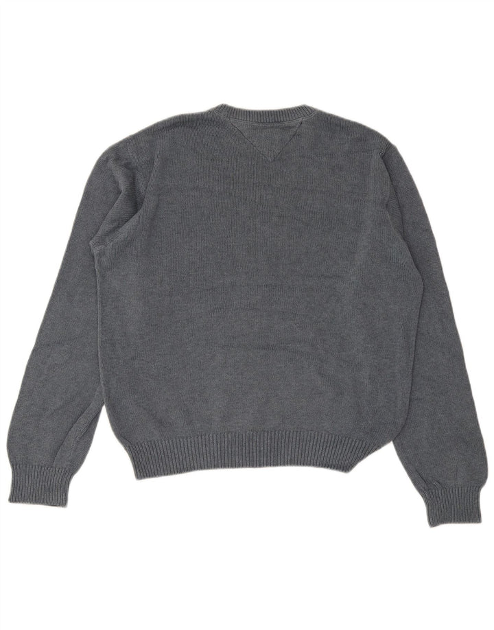Tommy Hilfiger Herre Crew Neck Jumper Sweater Medium Grå Bomuld