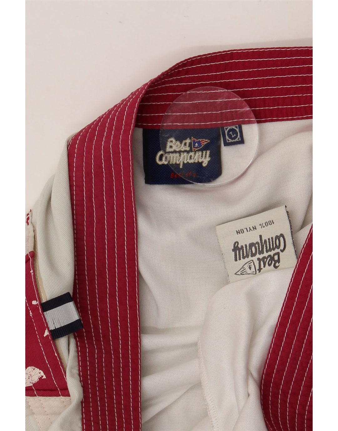 BEDSTE FIRMA Badeshorts til mænd store hvide blomsternylon