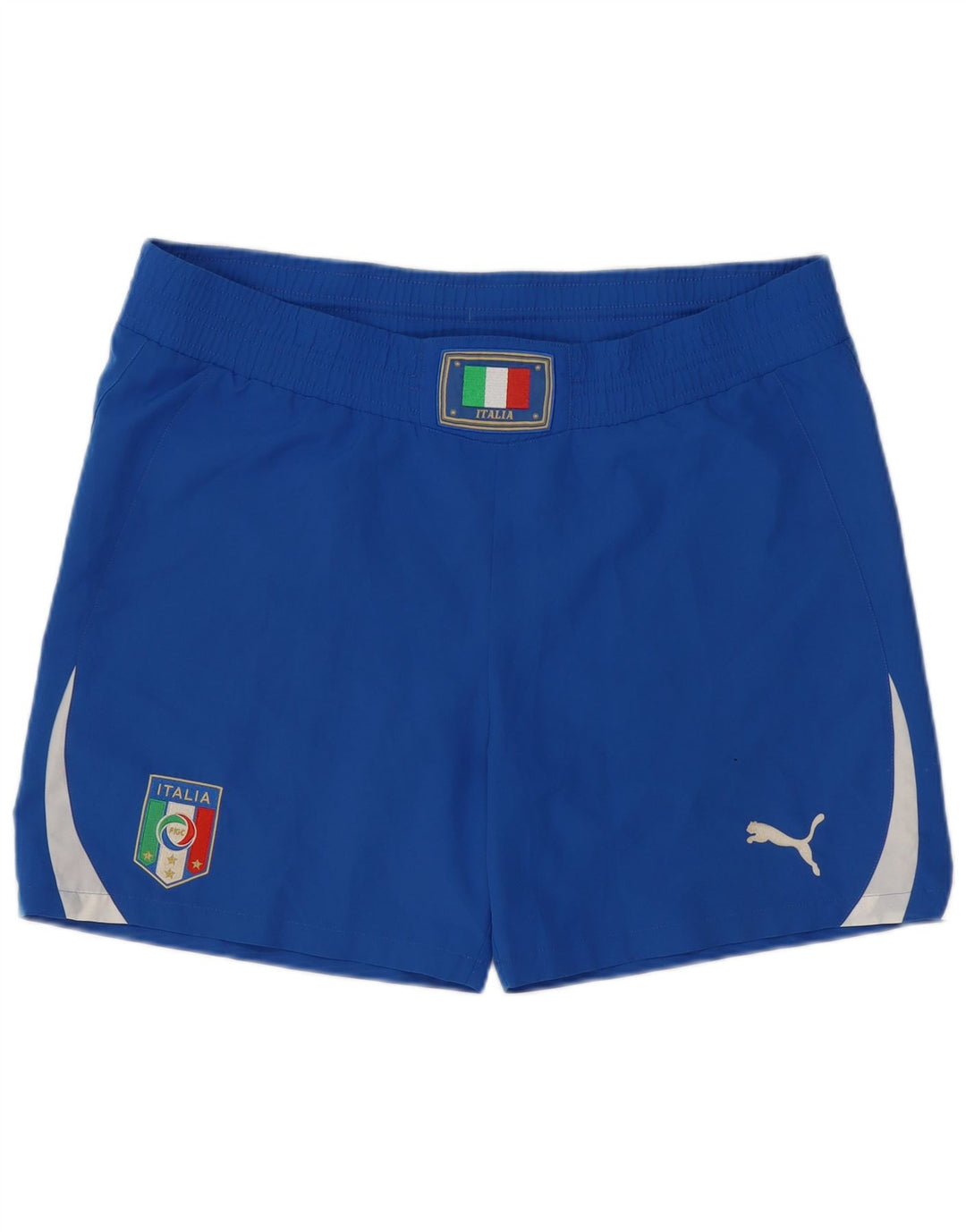 Puma Herre Italia grafiske sportsshorts store blå polyester