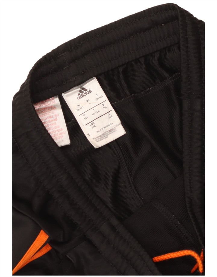 Adidas Drenge Træningsdragt Bukser Joggers 13-14 År Sort Polyester