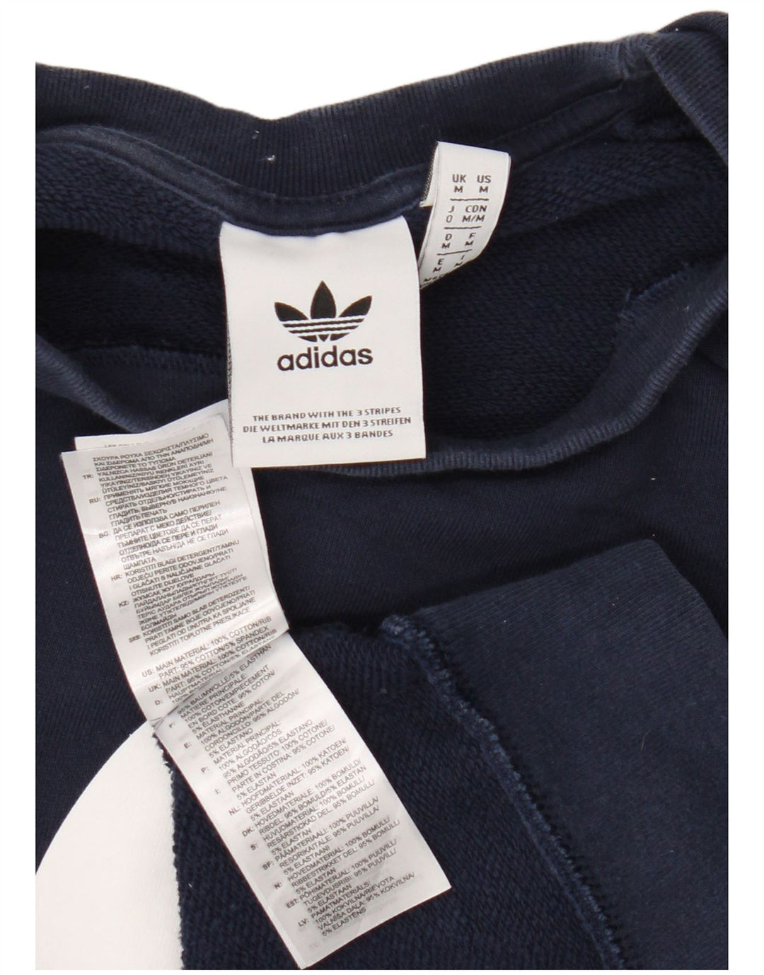 Adidas grafisk sweatshirt til mænd Medium marineblå bomuld