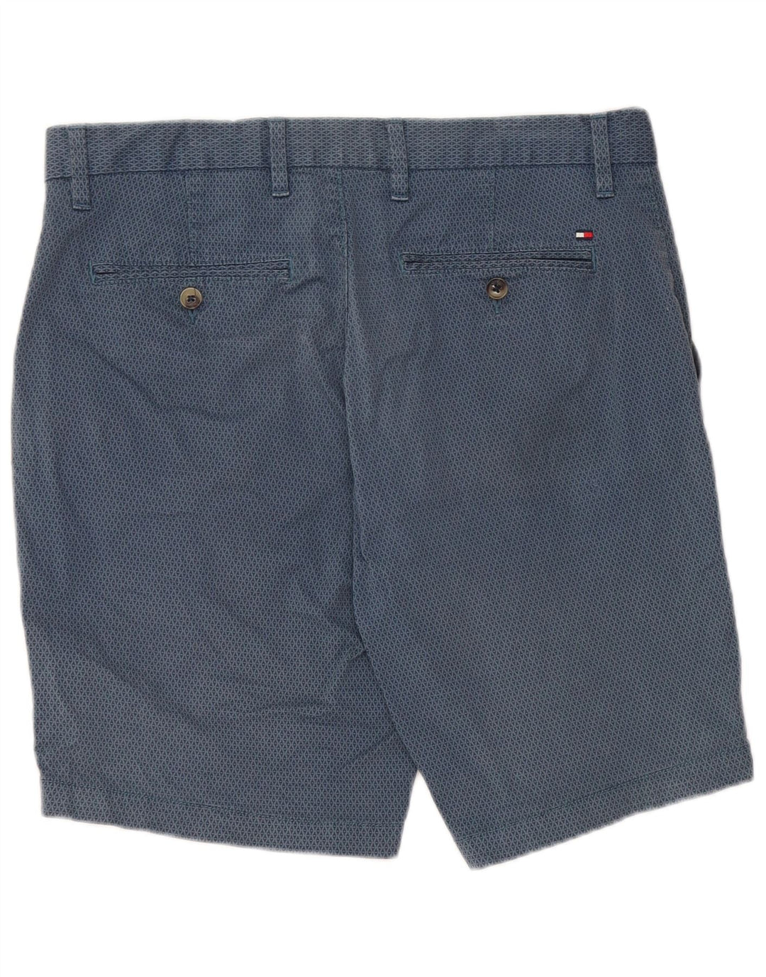 Tommy Hilfiger Herre Chino Shorts W33 Medium Blue Geometrisk Bomuld