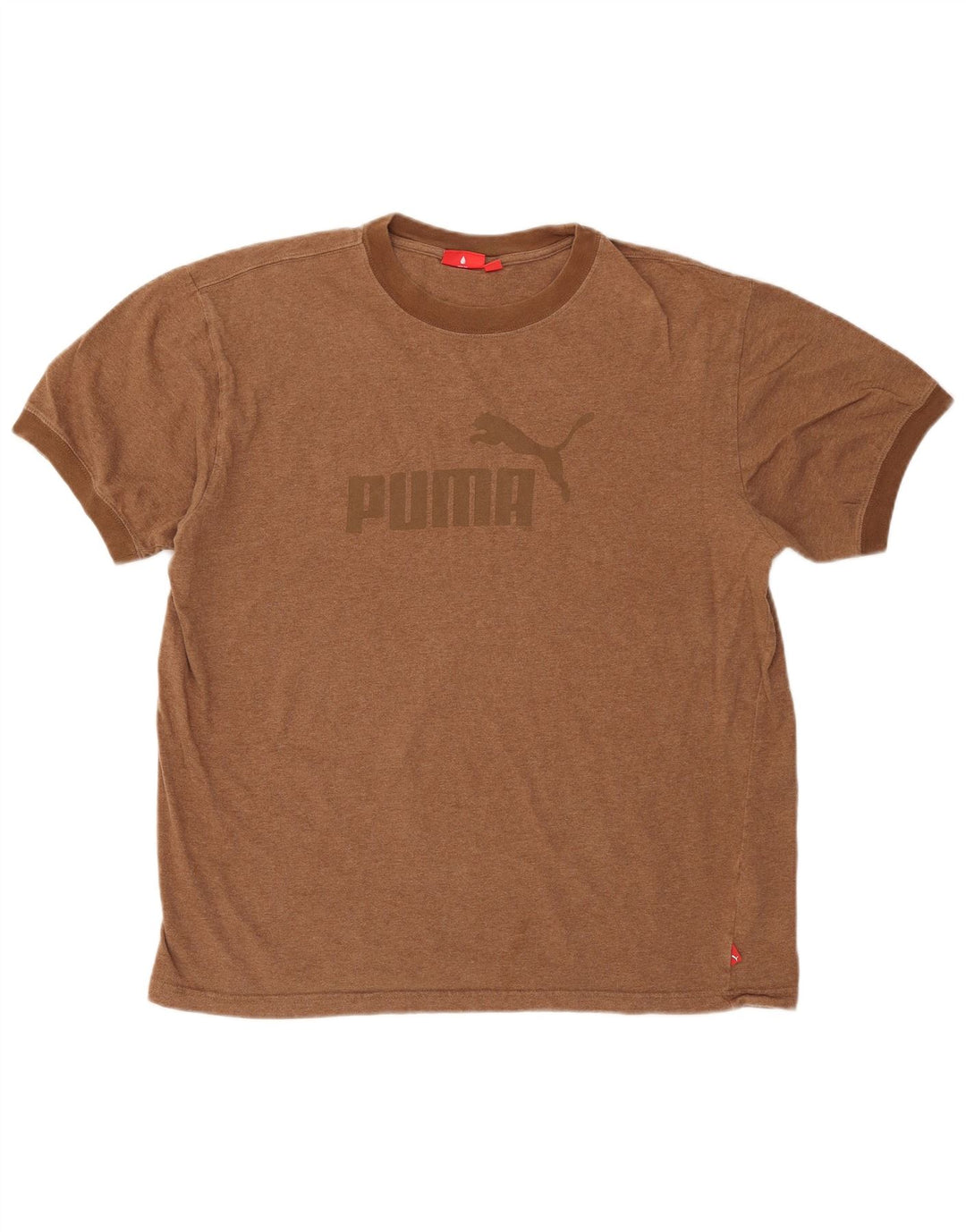 Puma Herre Regular Fit grafisk T-shirt Top Stor brun bomuld