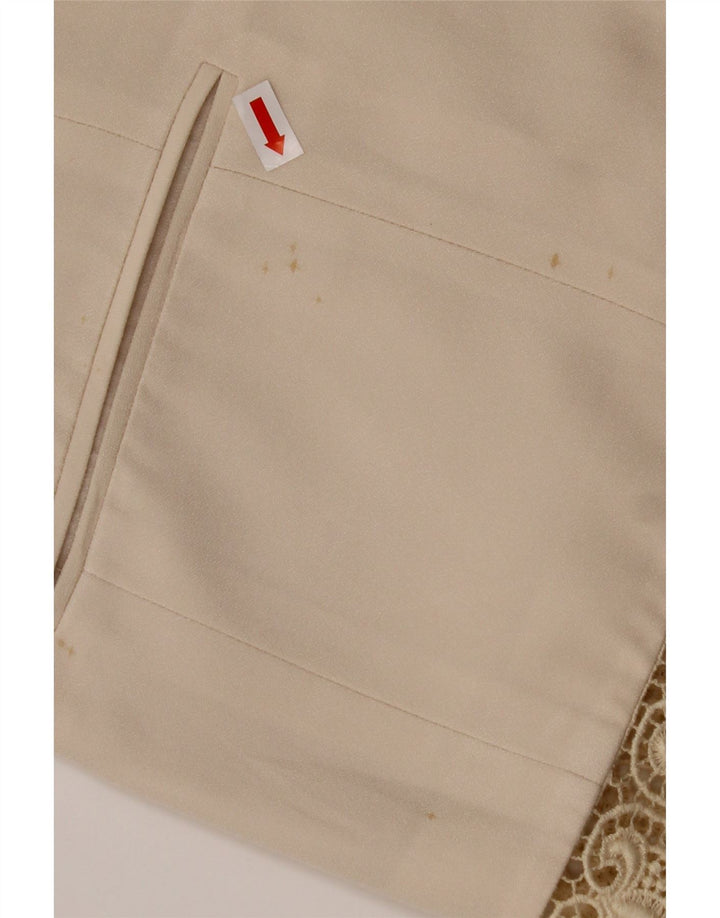 LUISA SPAGNOLI Dame 3-knaps blazerjakke IT 42 Medium Beige Acetat