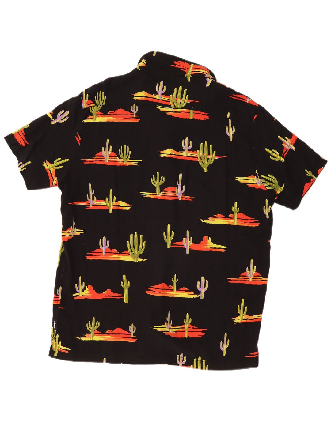 WRANGLER Herre almindeligt abstrakt mønster kortærmet skjorte, stor sort