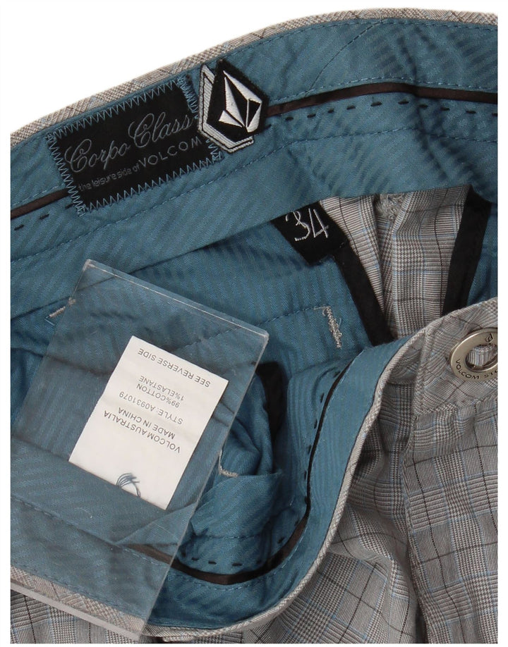 Volcom Herre Chino Shorts W34 Large Grey Ternet Bomuld
