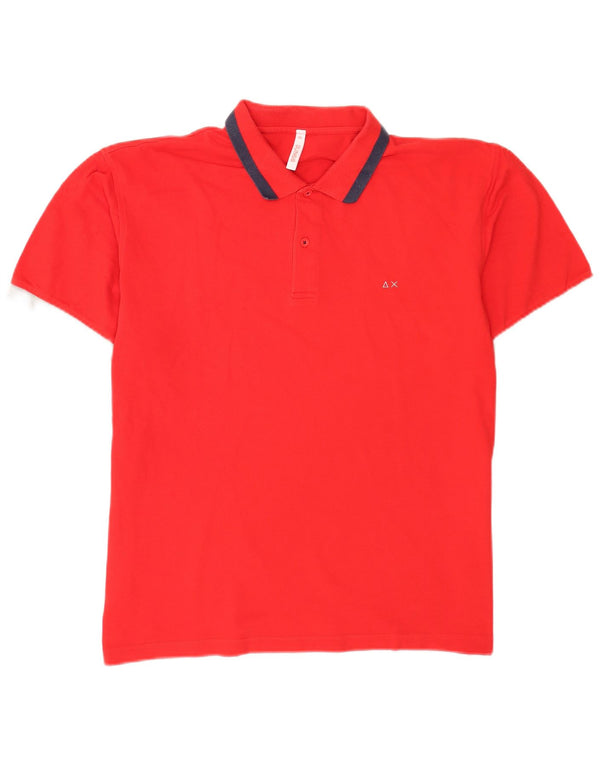 Sun68 Herre poloskjorte 3XL rød bomuld