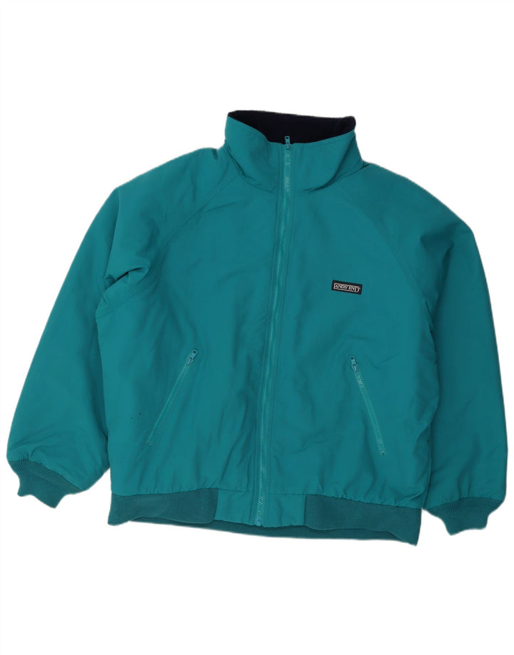 Lands End Herre Polstret Bomber Jacket UK 42/44 Large Blue Polyester