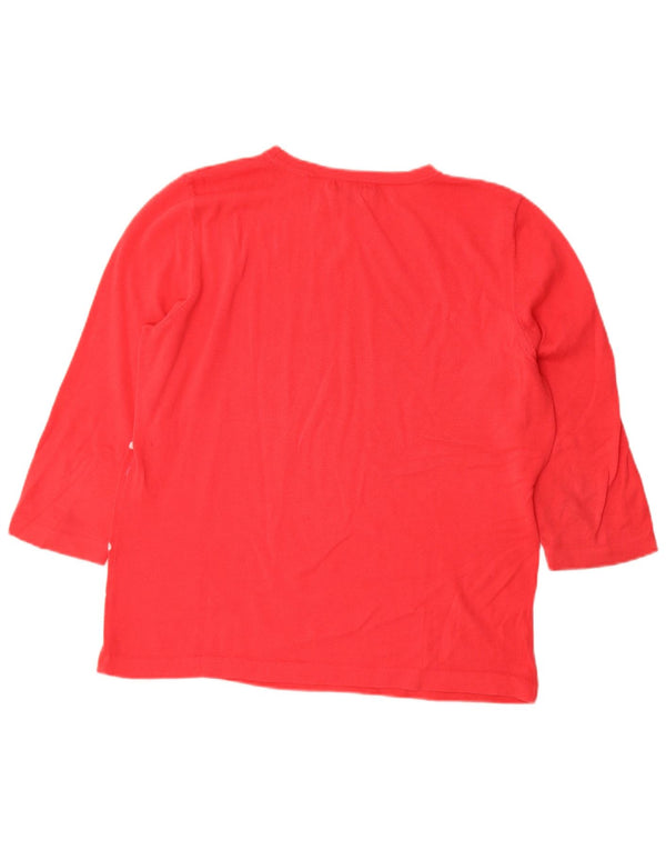 Tommy Hilfiger Dame Crew Neck Jumper Sweater UK 16 Large Red Spotted