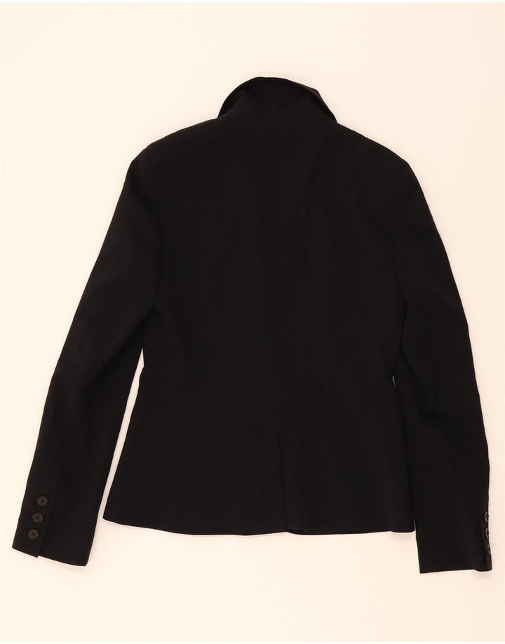 OASIS Womens 1 Button Blazer Jacket UK 10 Small  Black Wool Vintage Oasis and Second-Hand Oasis from Messina Hembry 