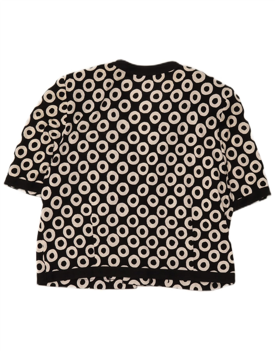 Vintage kvinders 2-delt sæt UK 16 store sorte geometriske