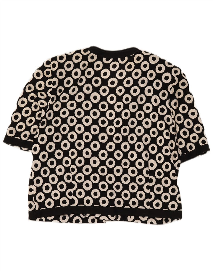 Vintage kvinders 2-delt sæt UK 16 store sorte geometriske