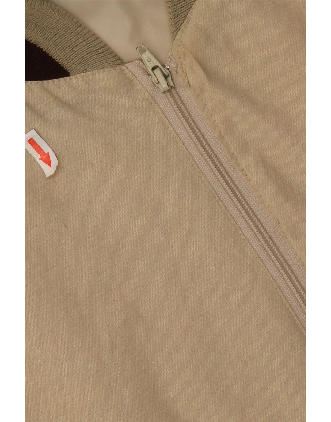 Vintage Bomber Jacket UK 42 XL Beige Colourblock Polyester