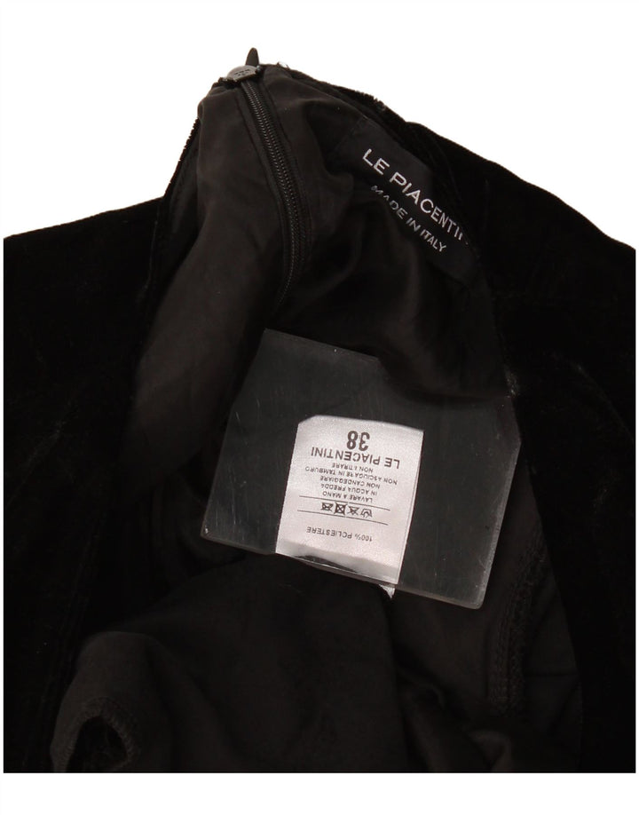 Le Piacentini Dame Langærmet Velvet Jumpsuit EU 38 Medium Sort