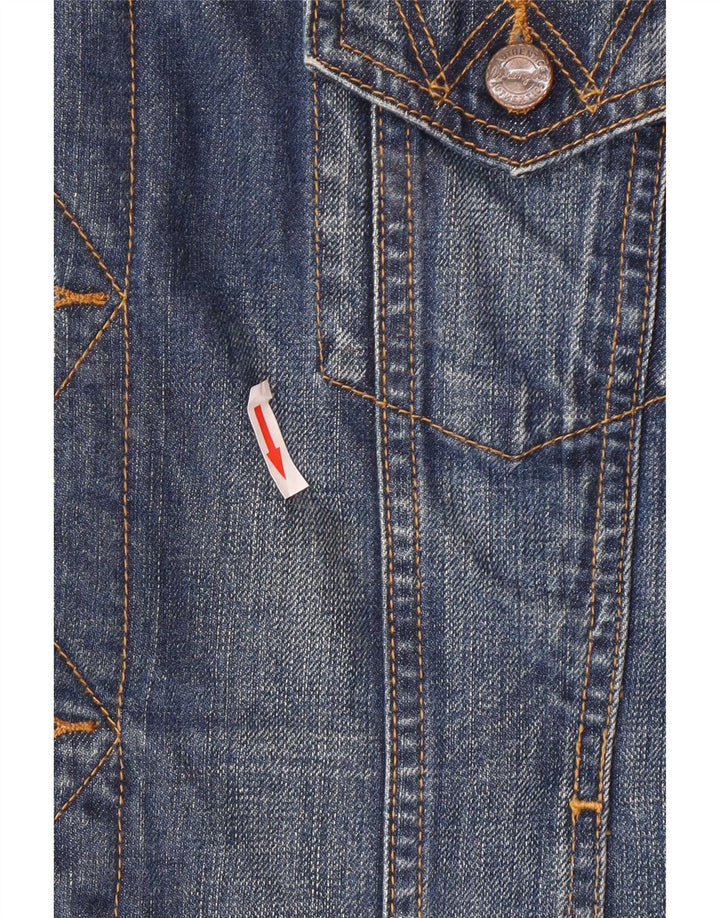 Wrangler Herre Denim Denim Jacket UK 40 Large Blue Cotton