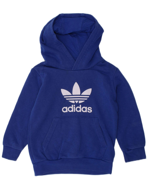 Adidas drenge grafisk hættetrøje 3-4 år blå bomuld