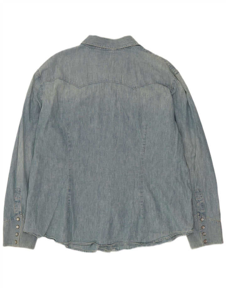 Ralph Lauren Dame Oversized Denim Shirt UK 20 2XL Blå Bomuld