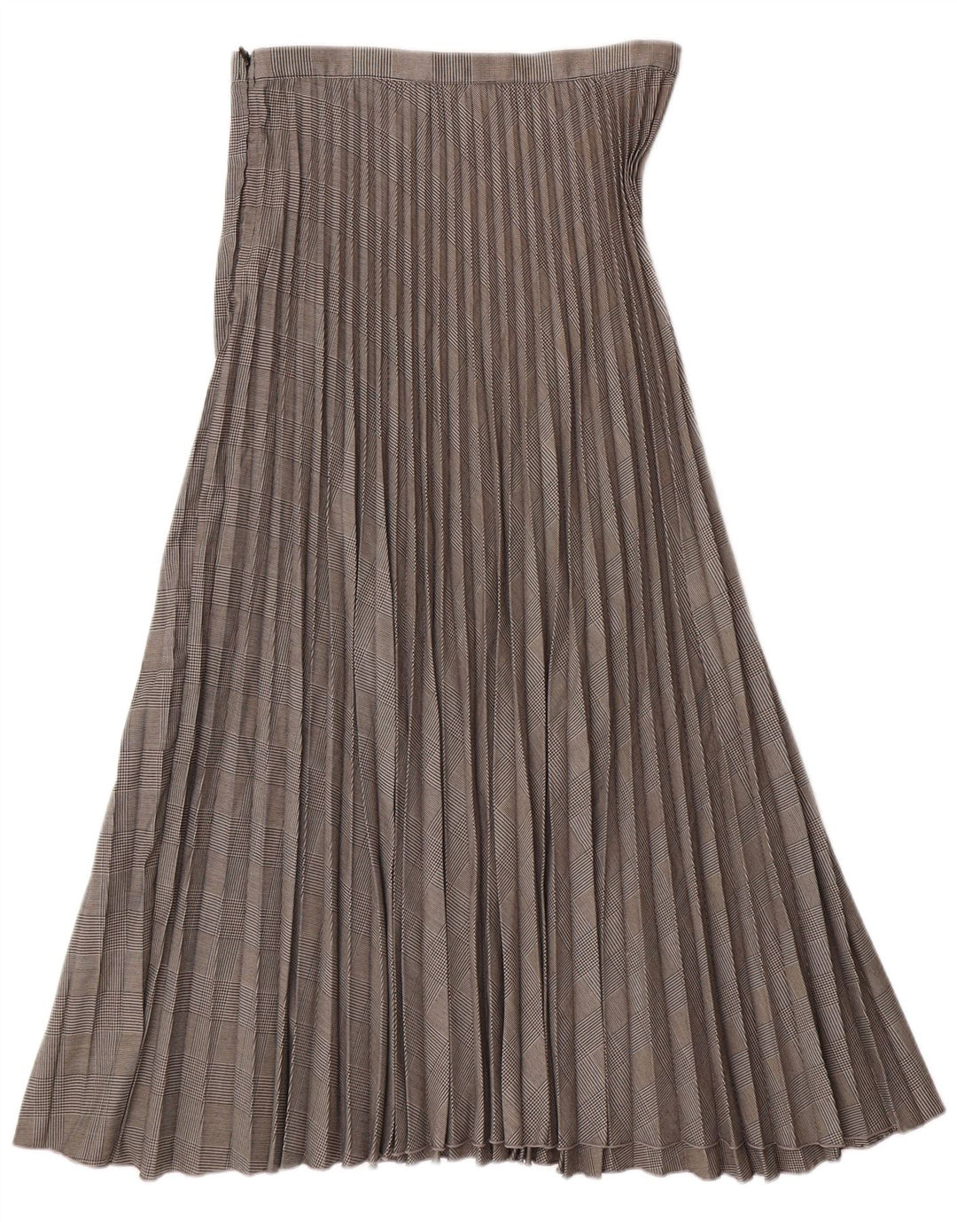 H&M Kvinde Kniv Plisseret nederdel EU 38 Medium W28 Grå Houndstooth Polyester