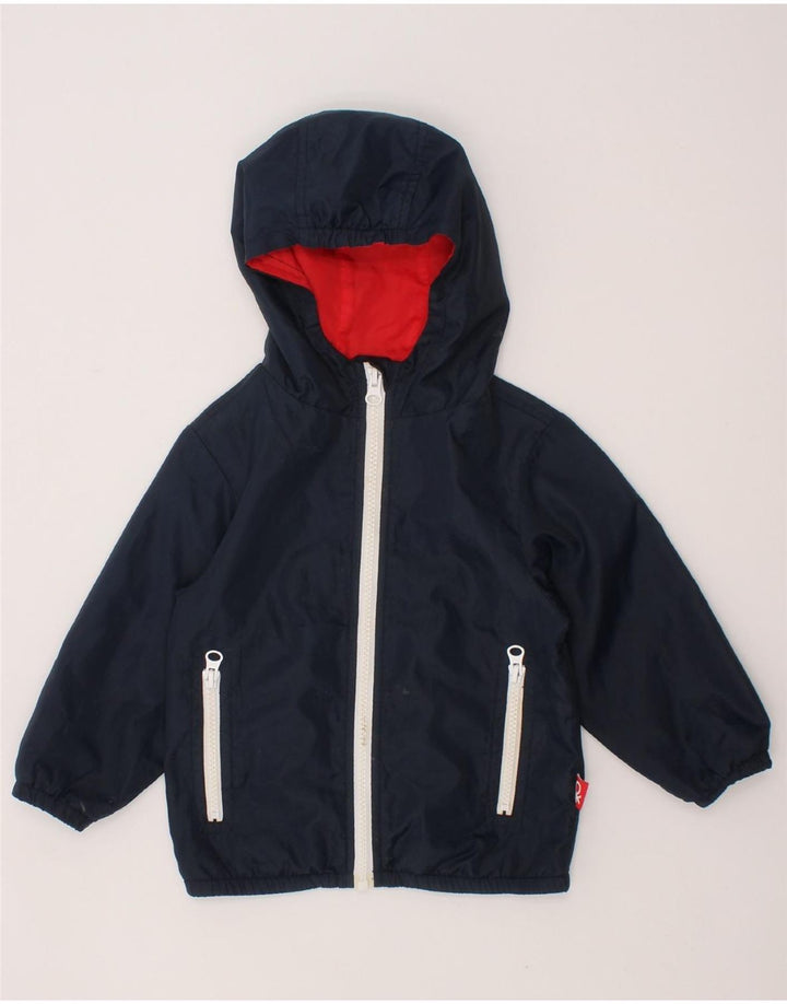 BENETTON Boys Hooded Rain Jacket 2-3 Years Navy Blue Vintage Benetton and Second-Hand Benetton from Messina Hembry 