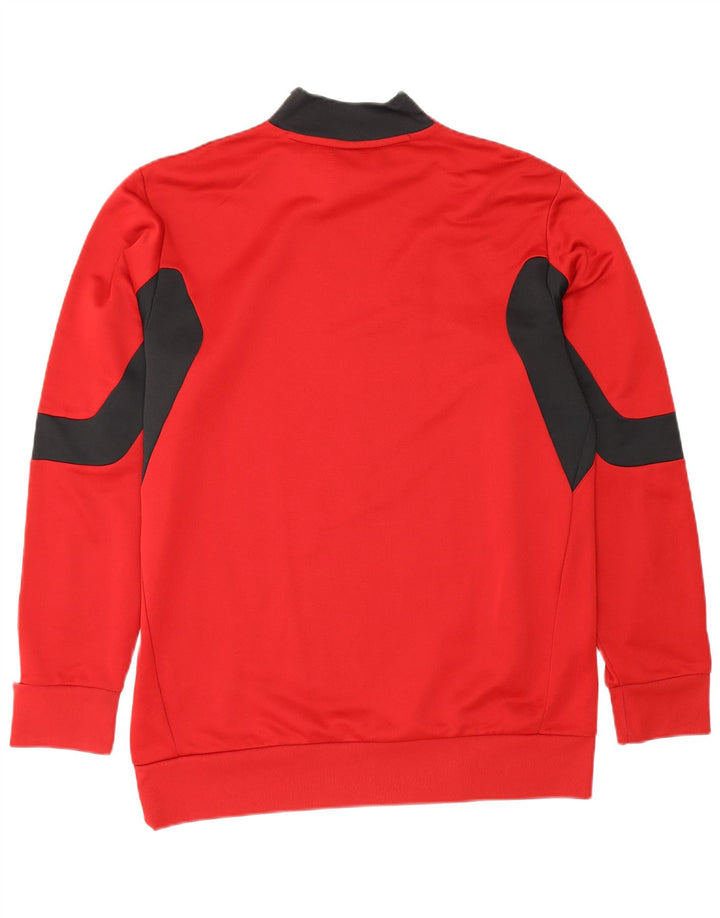 Adidas Herre Sweatshirt Jumper UK 42/44 Large Red Colourblock Polyester