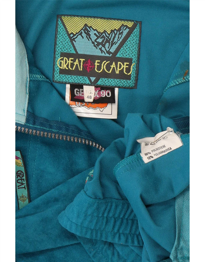 Great Escapes Herre Pullover Træningsdragt Topjakke IT 48 Medium Blue Retro