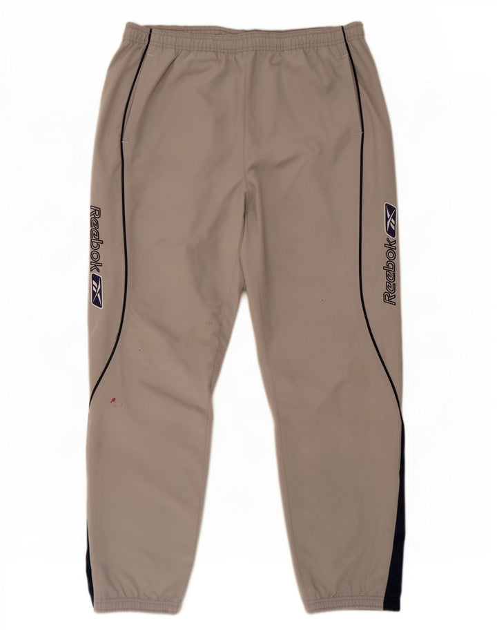 Reebok Herre grafisk træningsdragt Bukser Joggers Large Grå Polyester
