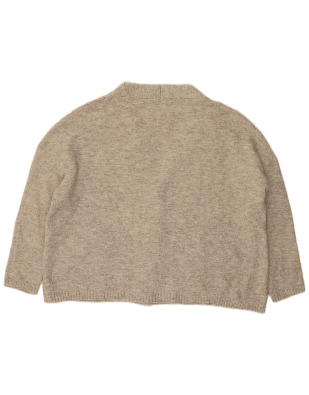 Zara Dame oversized cardigan sweater UK 10 Small Grey Flecked