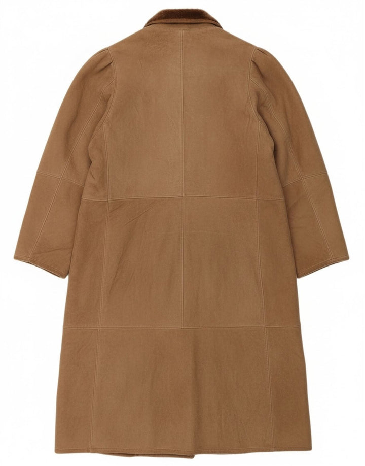 Vintage Dame Shearling Coat UK 16 Large Beige