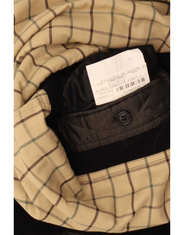 Pierre Cardin Herre Overfrakke IT 50 Stor Sort Uld