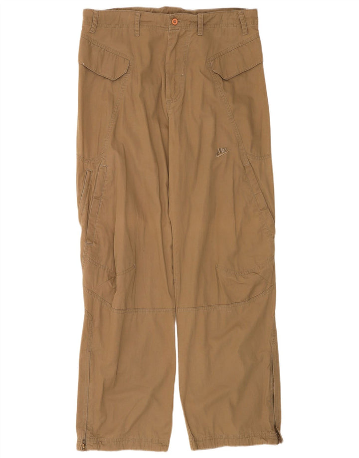 Nike Herre Straight Cargo Bukser Medium W30 L30 Beige Bomuld