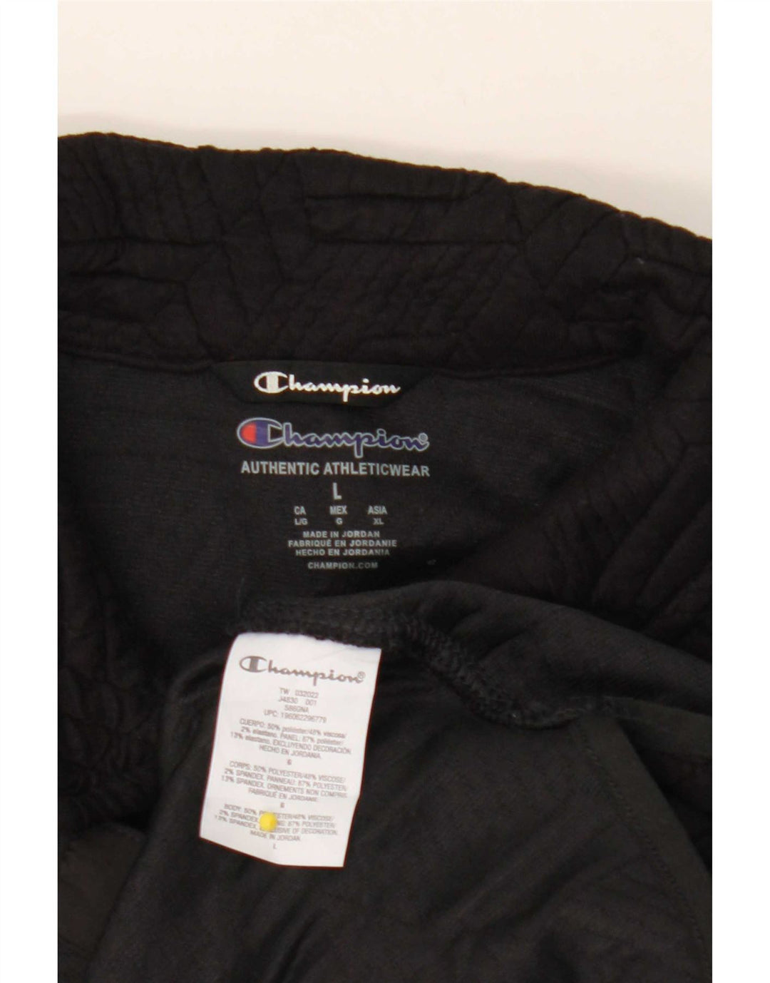 Champion Womens træningsdragt Topjakke UK 16 Stor sort geometrisk polyester