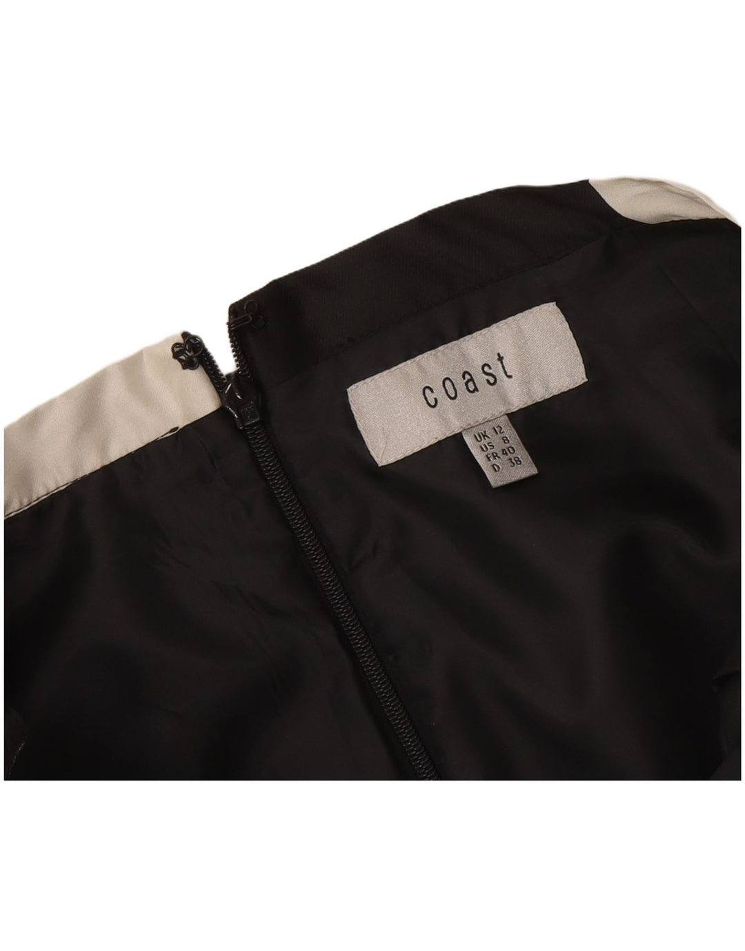 Coast Dame A-Line nederdel UK 12 Medium W30 Sort Geometrisk