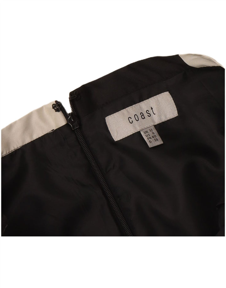 Coast Dame A-Line nederdel UK 12 Medium W30 Sort Geometrisk
