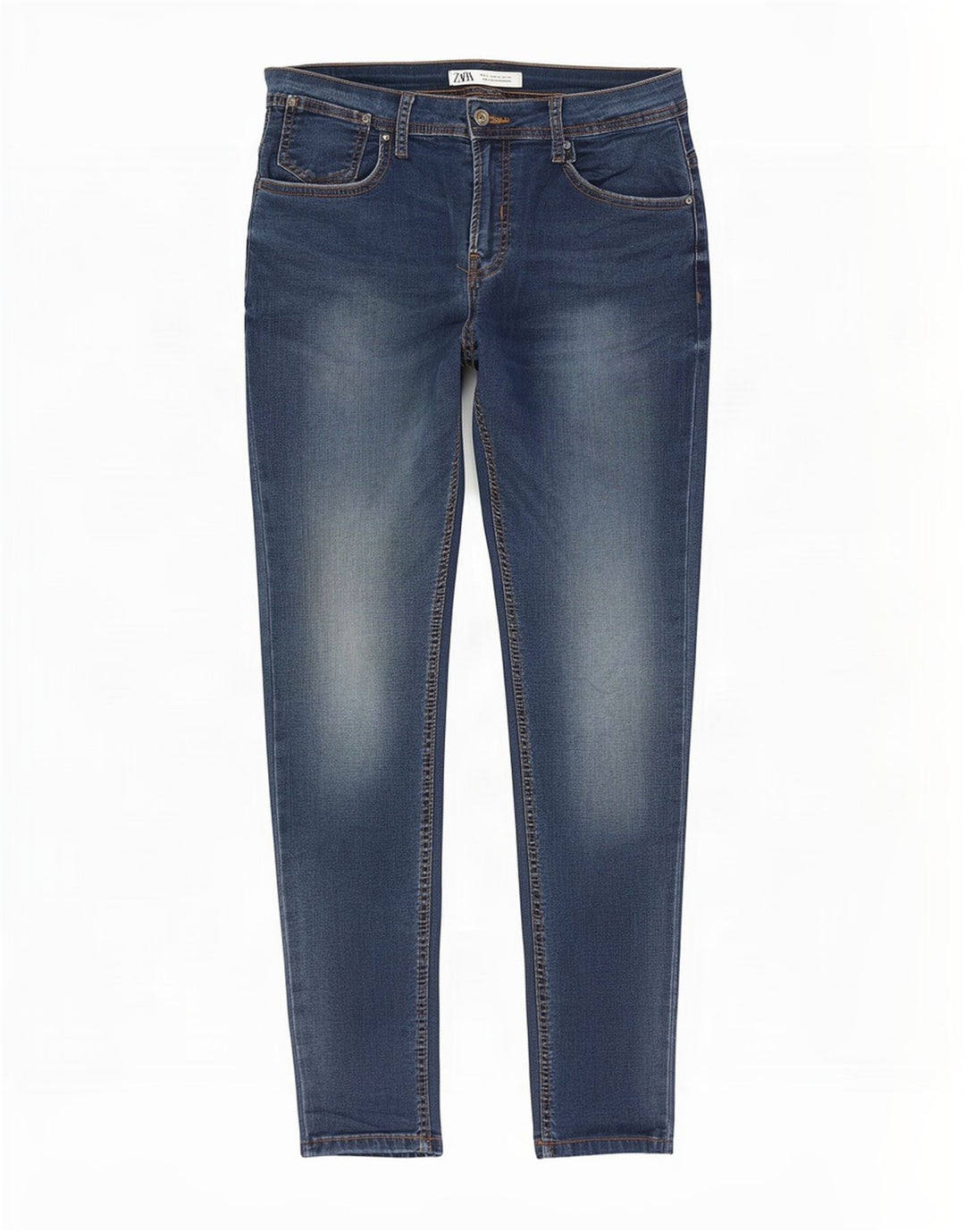 Zara Herre Slim Jeans EU 42 Large W32 L29 Blå Bomuld
