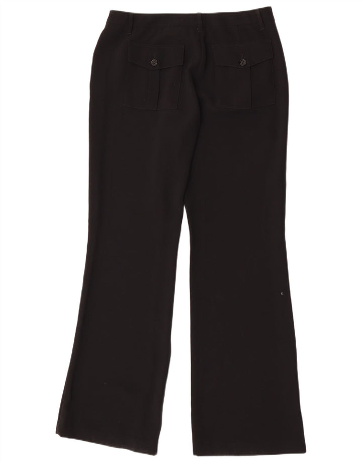 Benetton Dame Bootcut Chino Bukser IT 44 Medium W28 L32 Sort Polyester