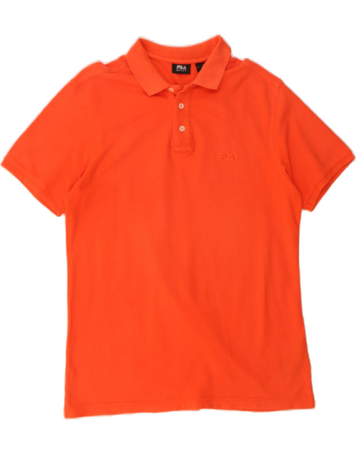 FILA Mens Polo Shirt Large Orange Cotton Vintage Fila and Second-Hand Fila from Messina Hembry 