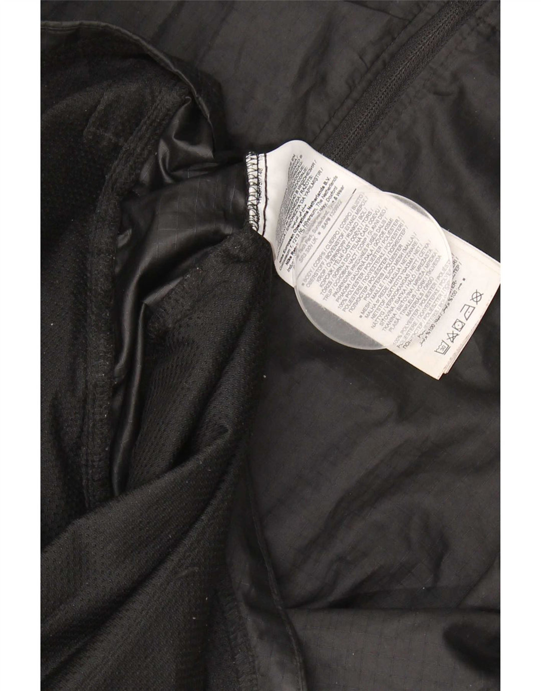 Nike Regnjakke med hætte til kvinder UK 14 Medium Sort Polyester