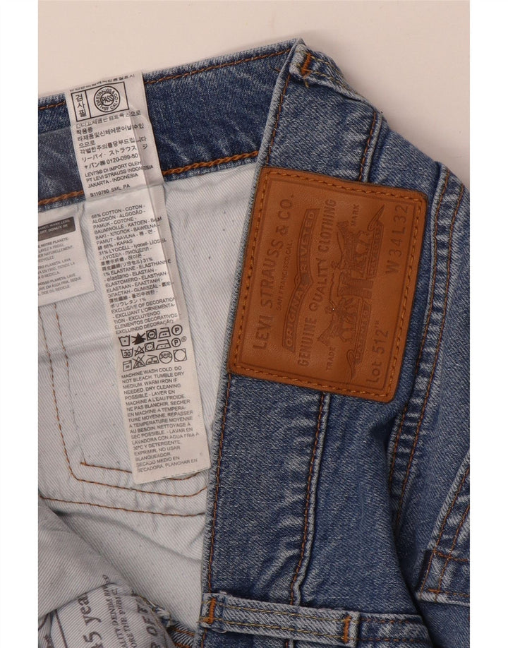 Levi's Herre 512 denimshorts W34 Large Blue Cotton