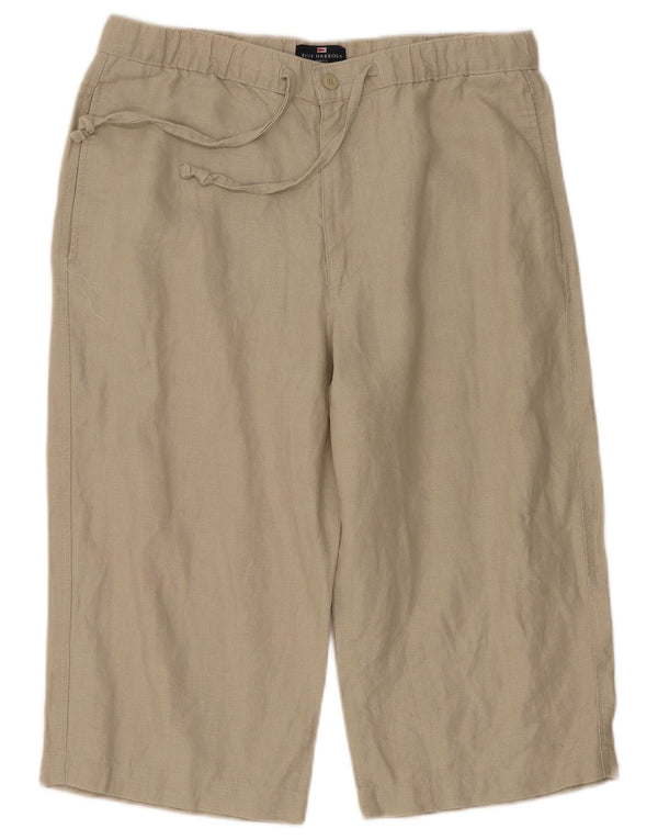 Marks & Spencer Herre Blue Harbor Bermuda Shorts W34 Large Beige Linen