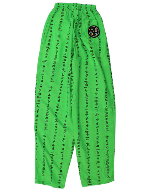 Maui and Sons Mens Graphic Trousers Medium W30 L33 Green Hawaiian