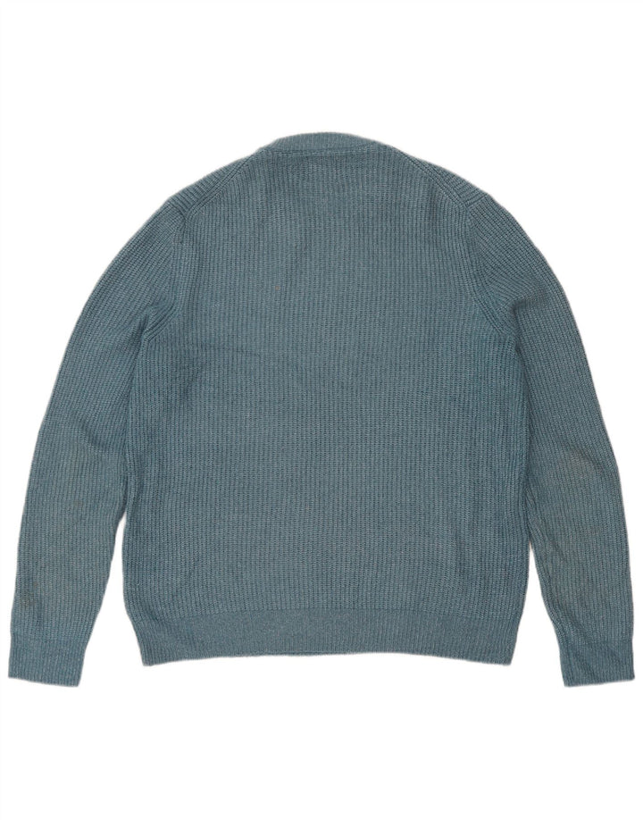 Marks & Spencer Herre sweater med rund hals, mellemblå polyamid