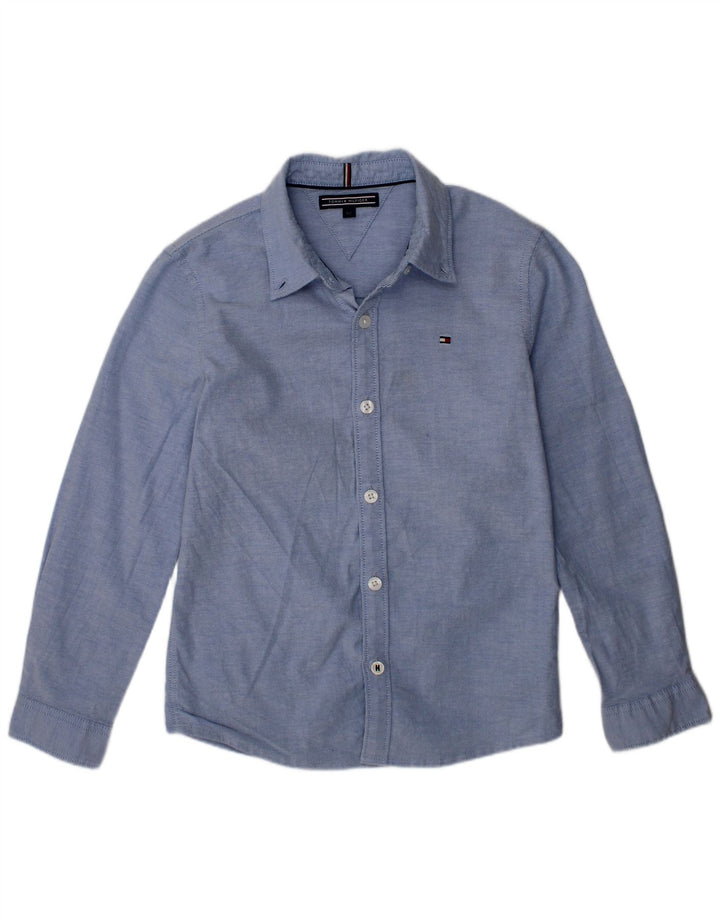 TOMMY HILFIGER Boys Shirt 6-7 Years Blue Cotton