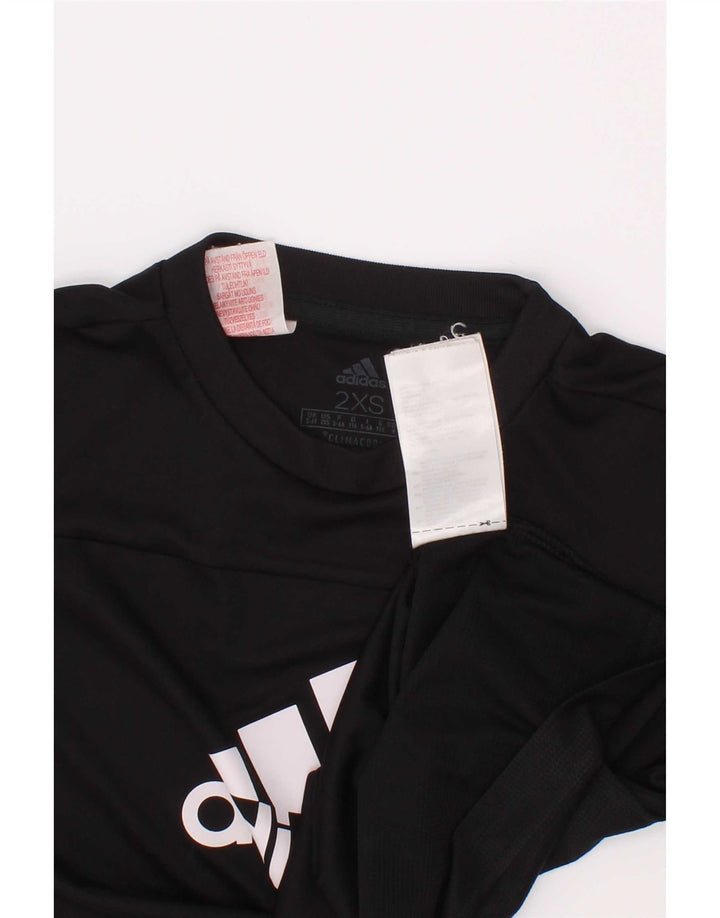 Adidas drenge Climacool grafisk t-shirt top 5-6 år 2XS sort polyester